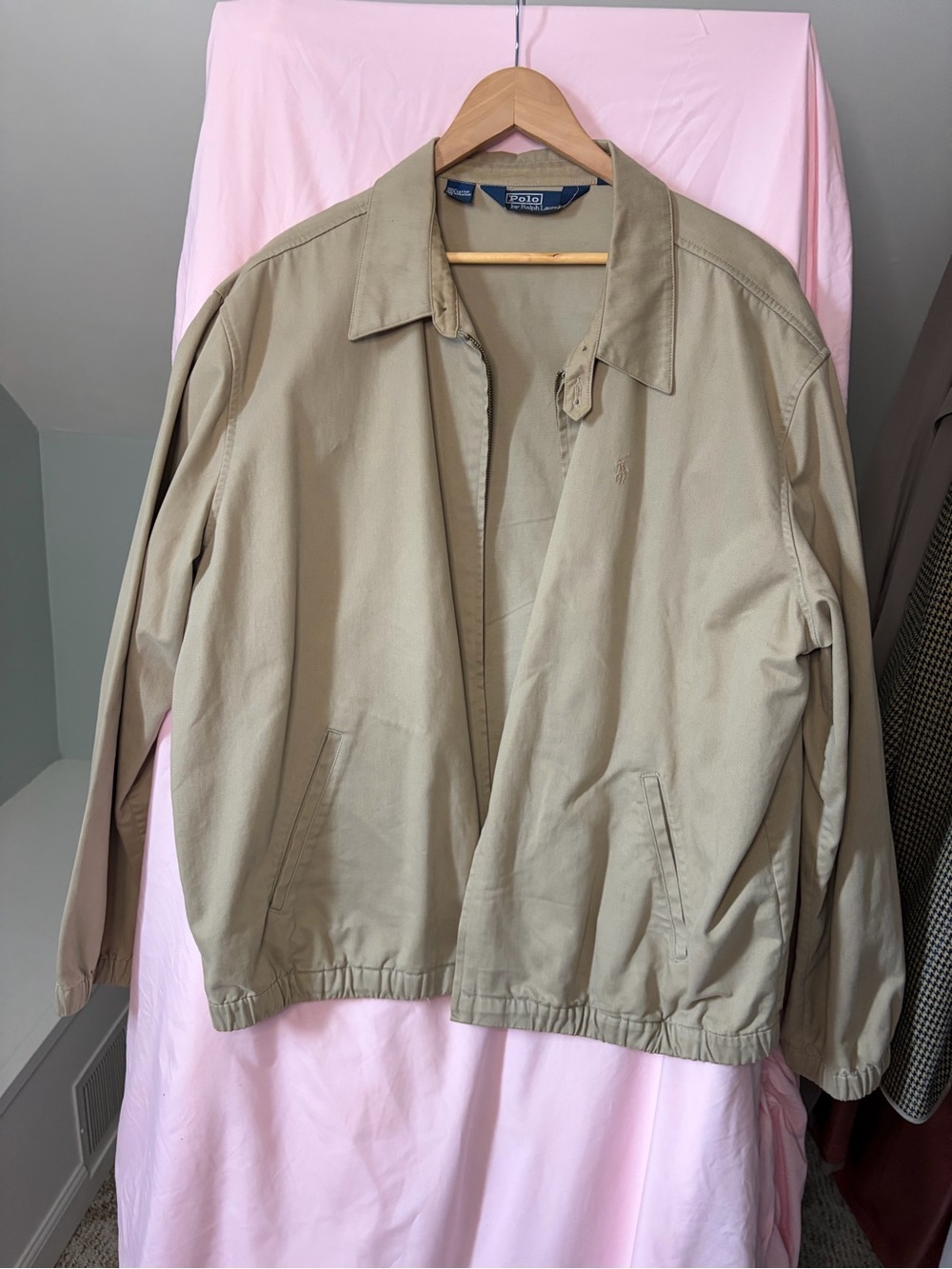 Vintage Polo by Ralph Lauren Men’s Khaki Harrington Jacket size XL